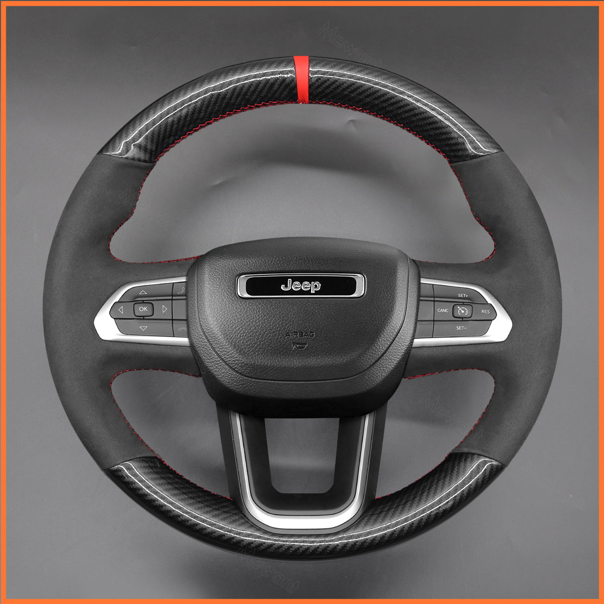 MEWANT steering wheel cover for Jeep Compass II(MP) 2021-2023