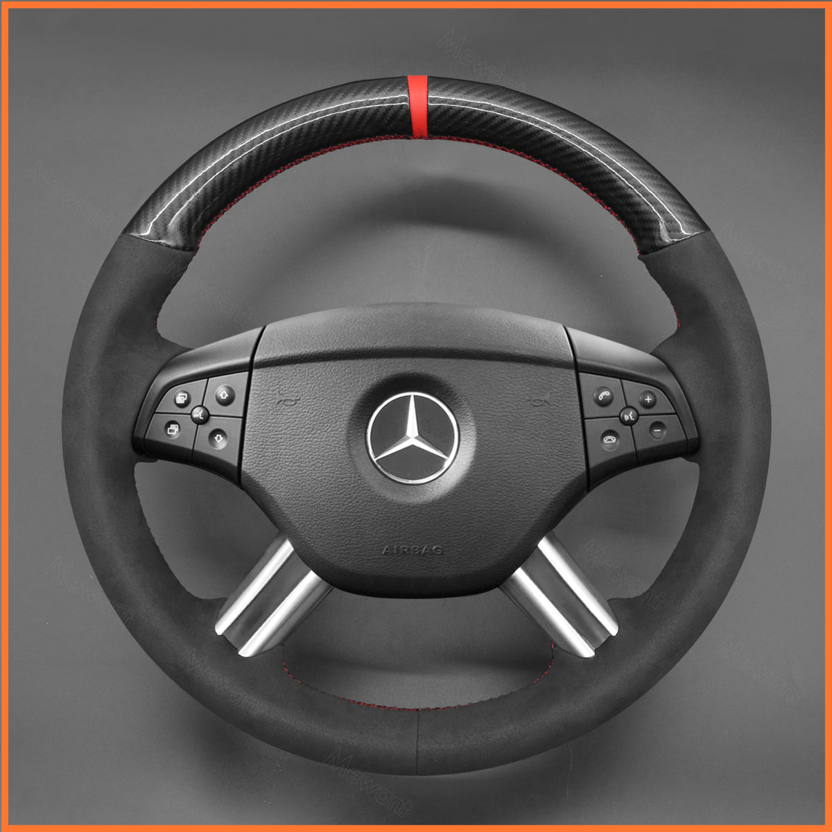 MEWANT steering wheel cover for Benz GL-Class X164 2007-2008 / M-Class 2006-2008