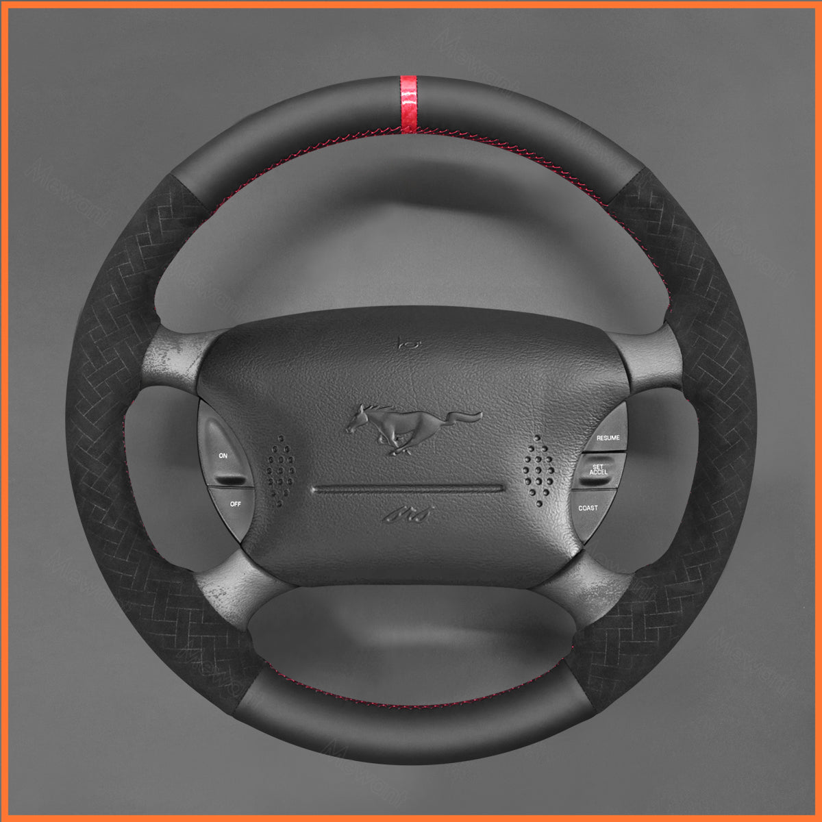 MEWANT Steering Wheel Cover for Ford Mustang 1994-2004 Ford F-150 Lightning 1994-2004