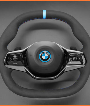 MEWANT Steering Wheel Cover for BMW 5 Series G60 (Sedan) 2023-2024 / G61 (Touring) 2023-2024 / i5 G60 (Sedan) 2023-2024 / G61 (Touring) 2023-2024