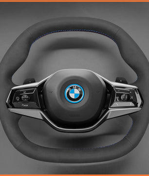 MEWANT Steering Wheel Cover for BMW 5 Series G60 (Sedan) 2023-2024 / G61 (Touring) 2023-2024 / i5 G60 (Sedan) 2023-2024 / G61 (Touring) 2023-2024
