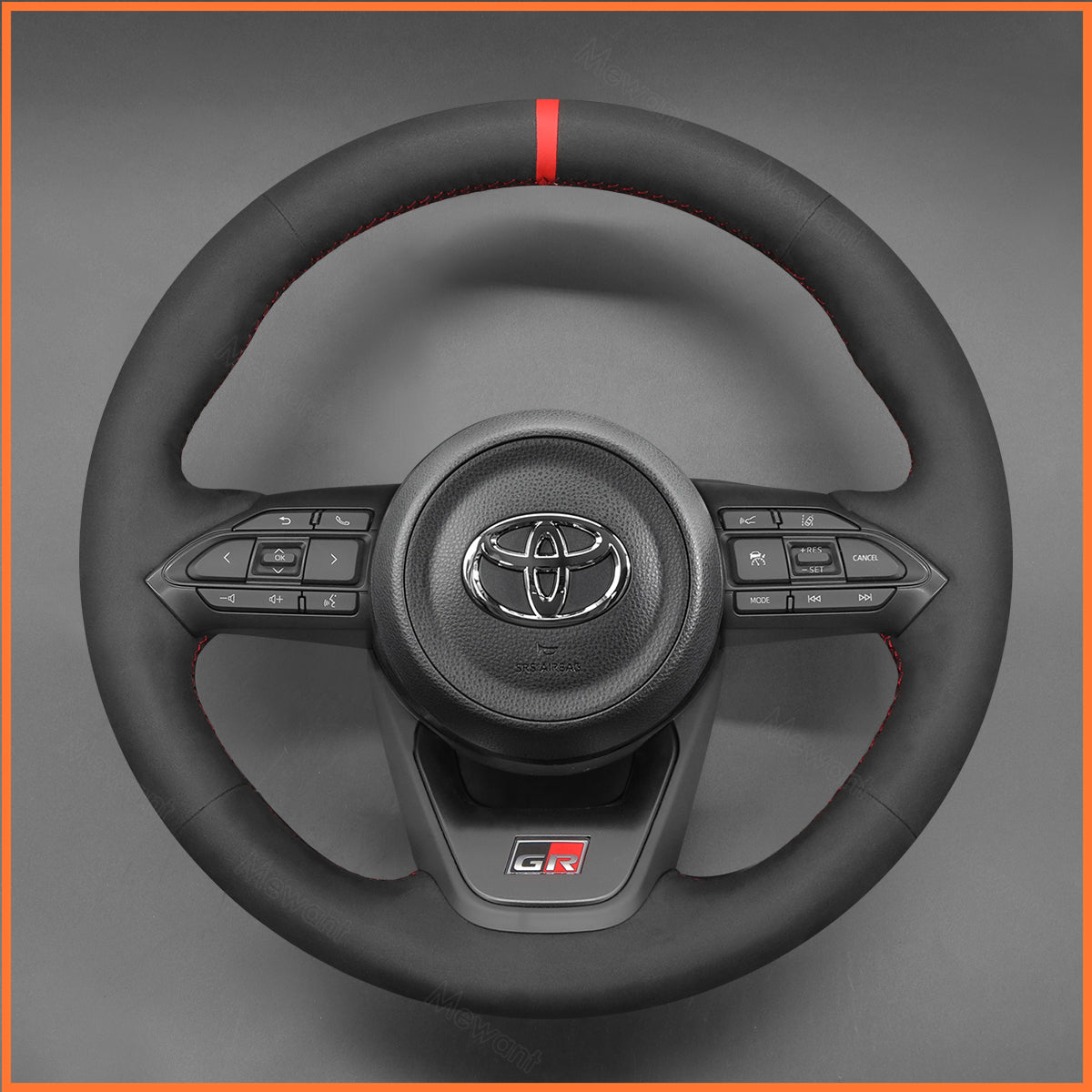 MEWANT steering wheel cover for Toyota Yaris IV (XP210) 2020-2024 / Yaris Cross 2021-2024 / Aygo X 2022-2024
