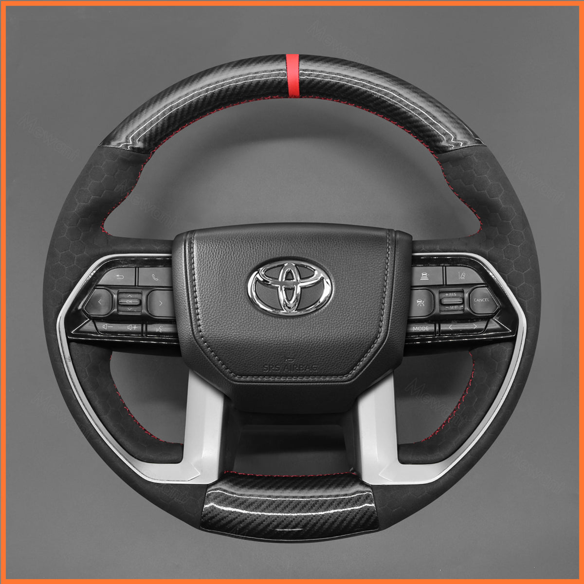 MEWANT Steering Wheel Cover for Toyota Tundra III(XK70) 2022-2025