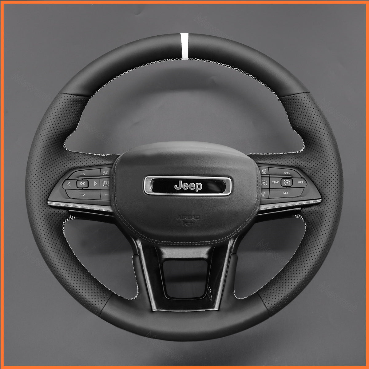 MEWANT Steering Wheel Cover for Jeep Grand Cherokee V(WL) 2021-2025
