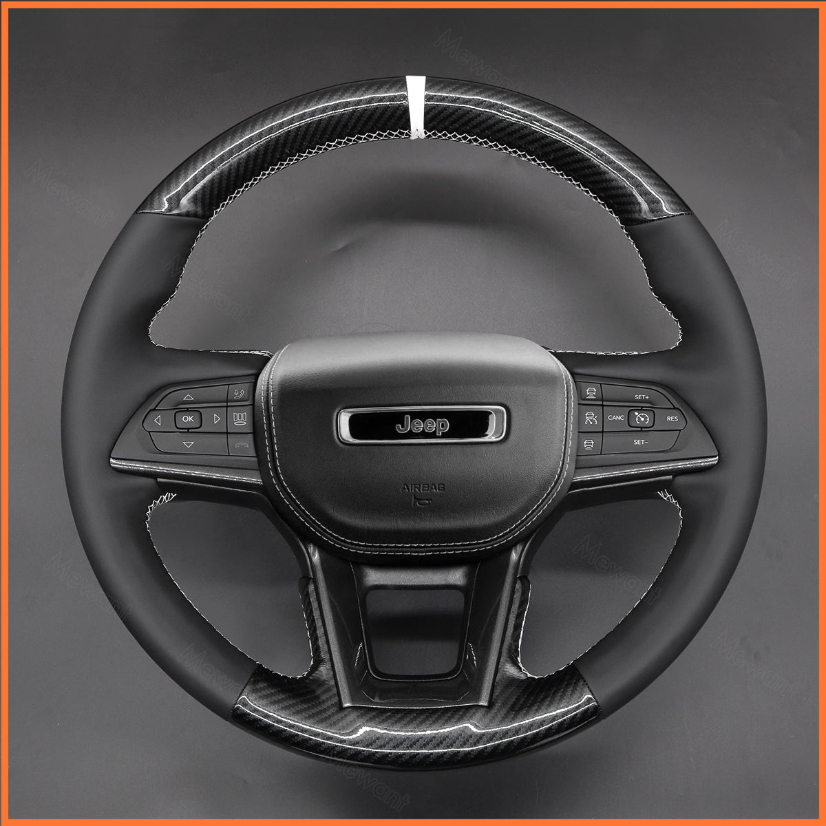 MEWANT Steering Wheel Cover for Jeep Grand Cherokee V(WL) 2021-2025