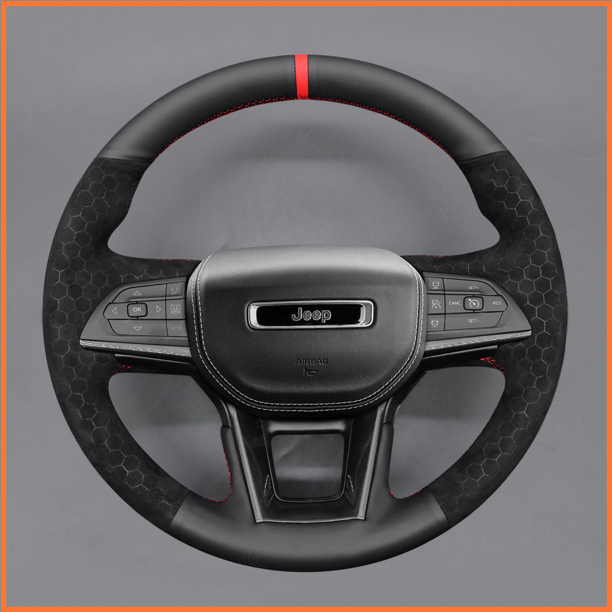 MEWANT Steering Wheel Cover for Jeep Grand Cherokee V(WL) 2021-2025