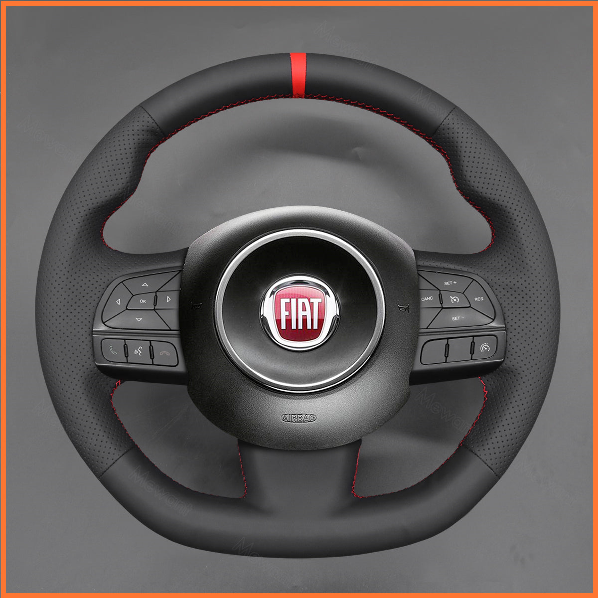 MEWANT steering wheel cover for Fiat 500X 2014-2021