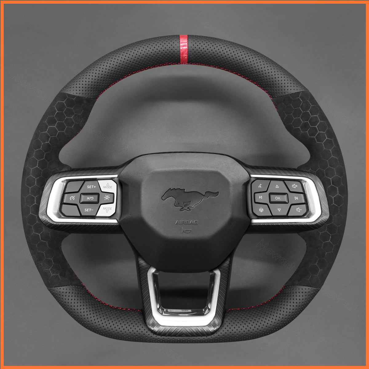 MEWANT Steering Wheel Cover for Ford Mustang 2024