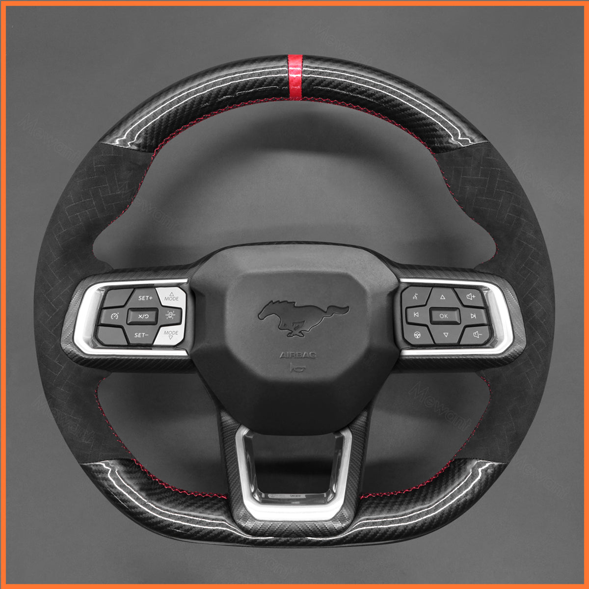 MEWANT Steering Wheel Cover for Ford Mustang 2024