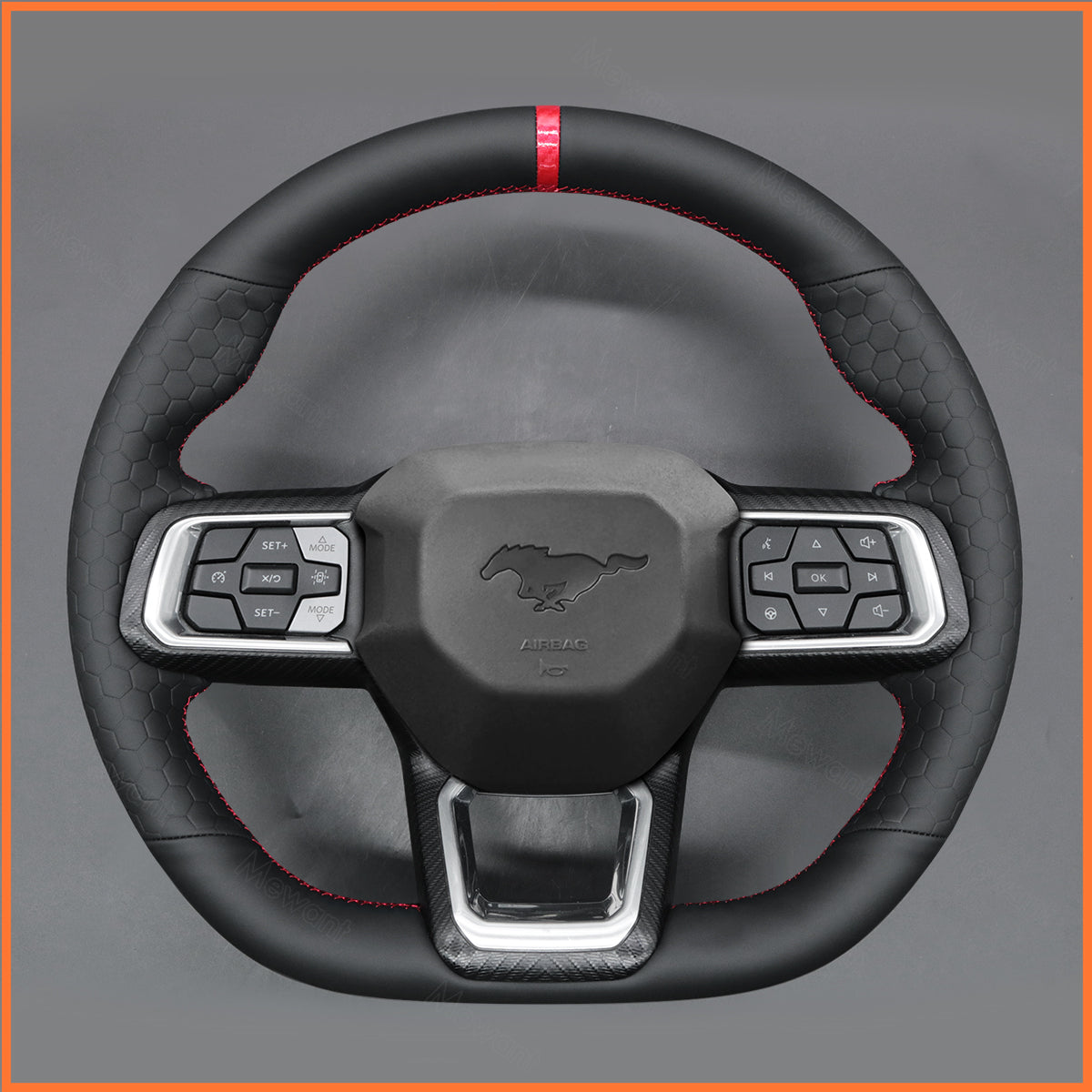 MEWANT Steering Wheel Cover for Ford Mustang 2024