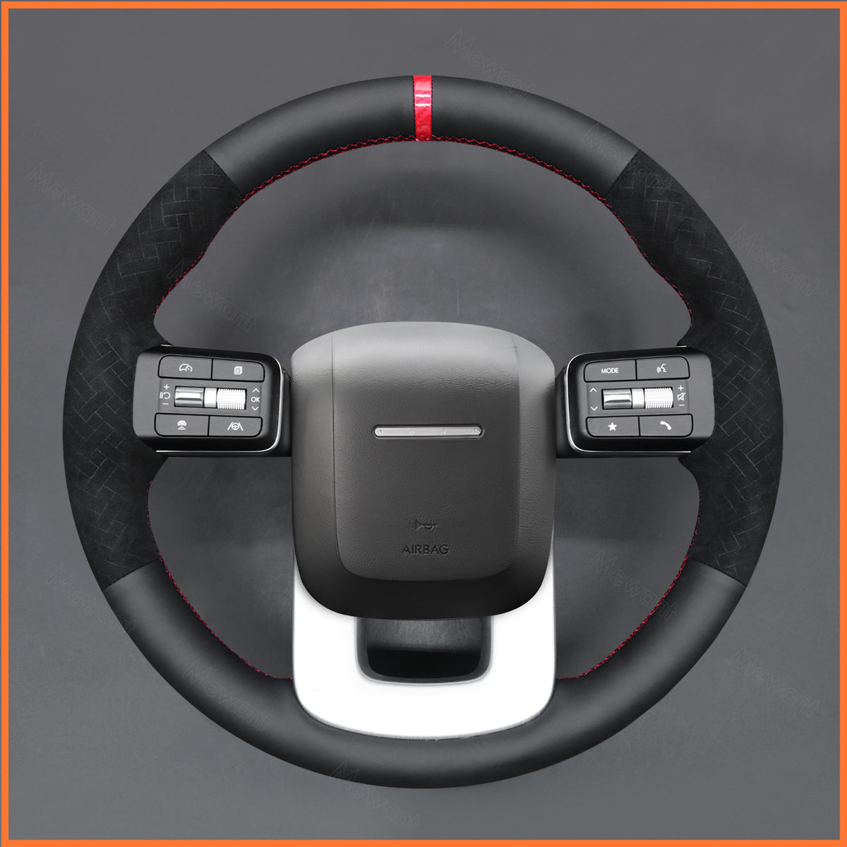 MEWANT Steering Wheel Cover for Santa Fe 2024-2025 / Ioniq 9 2025-2026