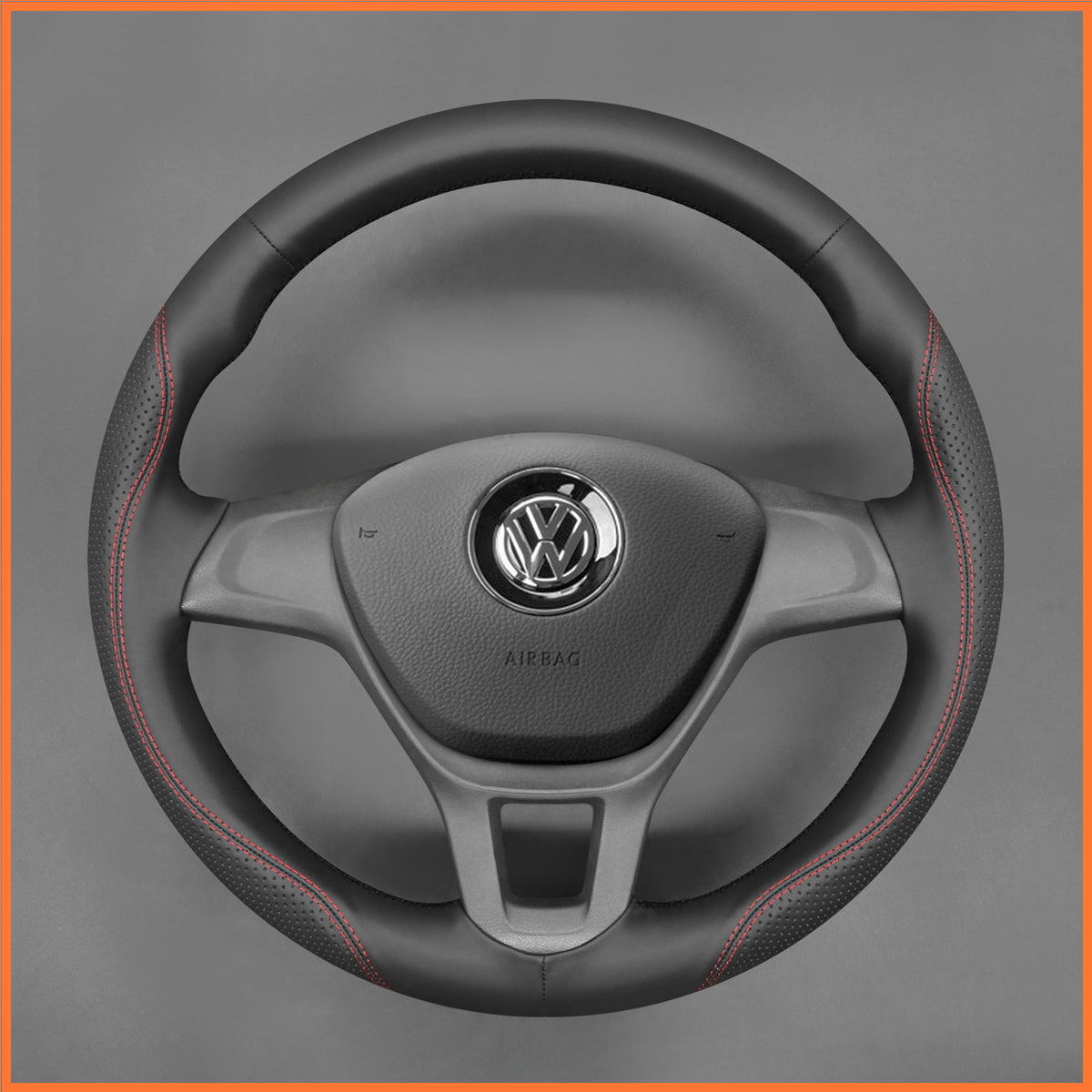 MEWANT Lenkradbezug für Amarok T6 California Caravelle Kombi Multivan 2015-2021 Transporter per Hand Nähen Lenkradschoner