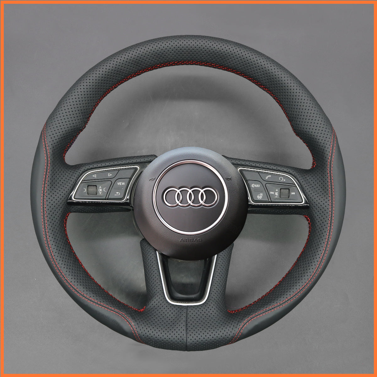 MEWANT steering wheel cover for Audi A1 (8X) A3 A4 A5 S3 S4 S5 Q2 RS 4 2016-2022