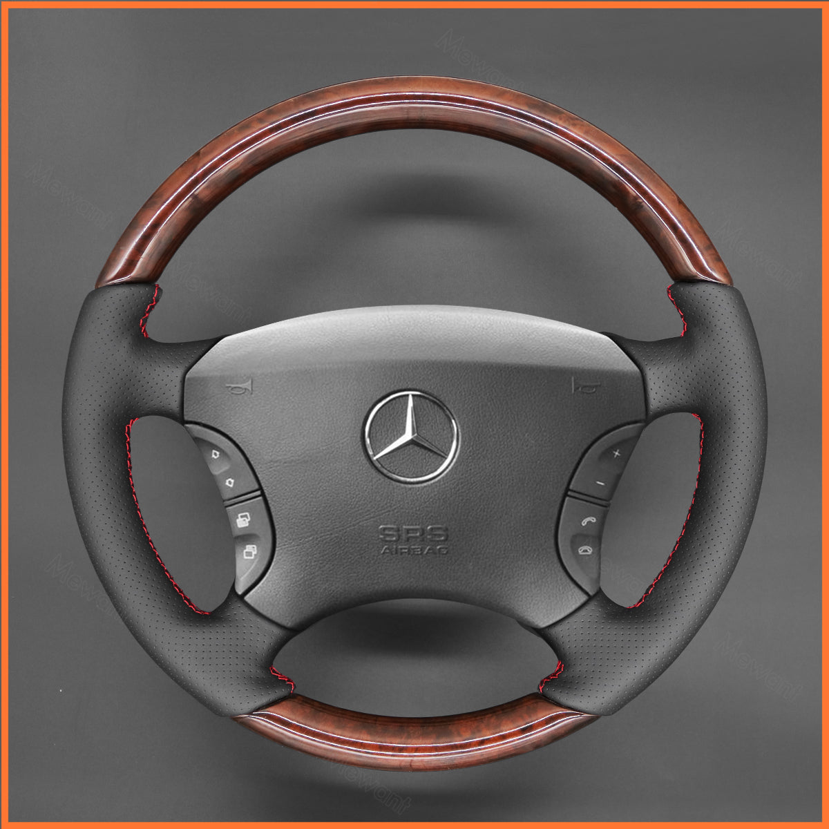 MEWANT steering wheel cover for BENZ CL-Class C215 2000-2006 / S-Class W220 2000-2006
