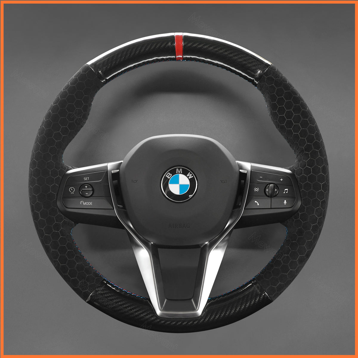 MEWANT Steering Wheel Cover for BMW 2 Series U06 X1 U11 iX1 iX2 X1 X2