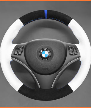 MEWANT steering wheel cover for BMW E87 E81 E82 E88 E82 E90 E91 E92 E93