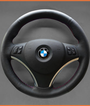 MEWANT steering wheel cover for BMW E87 E81 E82 E88 E82 E90 E91 E92 E93