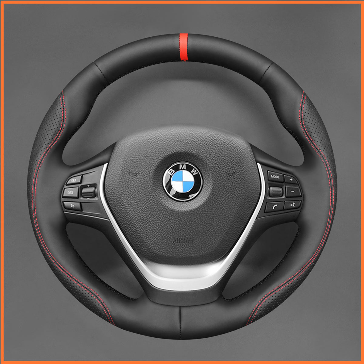MEWANT Steering Wheel Cover for BMW F20 F21 F22 F23 F30 F31 F33 F34 F32 F36 2013-2020