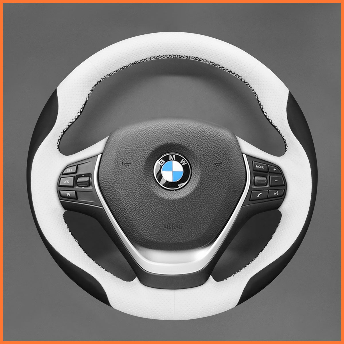 MEWANT Steering Wheel Cover for BMW F20 F21 F22 F23 F30 F31 F33 F34 F32 F36 2013-2020