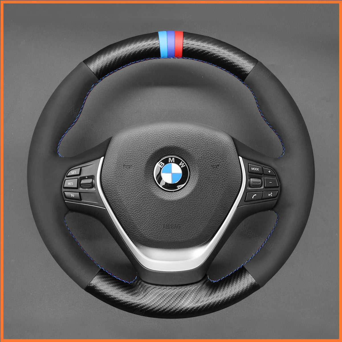 MEWANT Lenkradbezug für BMW F20 F21 M Sport F22 F30 F31 F64 F32 F33 F36 2013-2020