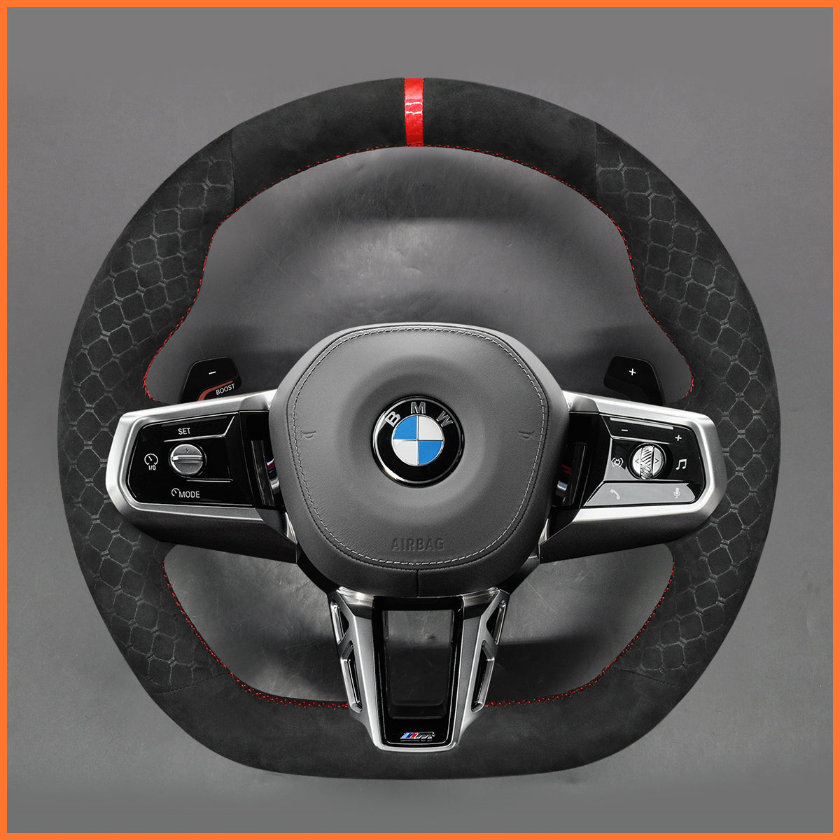MEWANT Lenkradbezug für BMW G60 Sedan G61 Touring  G70  i5 G60 G61  i7 G70 2023-2025