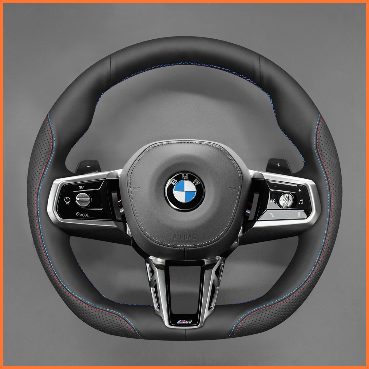 MEWANT Steering Wheel Cover for BMW G60 Sedan G61 Touring G70 i5 G60 G61 i7 G70 2023-2025