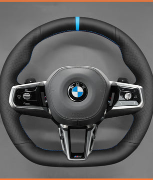 MEWANT Steering Wheel Cover for BMW (M Sport) 5 Series G60 (Sedan) / G61 (Touring) 7 Series G70 i5 G60 (Sedan) / G61 (Touring) i7 G70