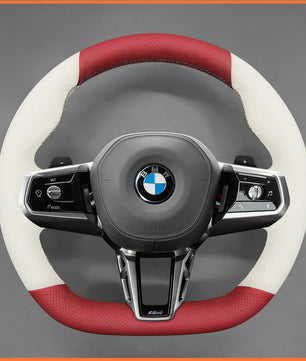 MEWANT Steering Wheel Cover for BMW (M Sport) 5 Series G60 (Sedan) / G61 (Touring) 7 Series G70 i5 G60 (Sedan) / G61 (Touring) i7 G70