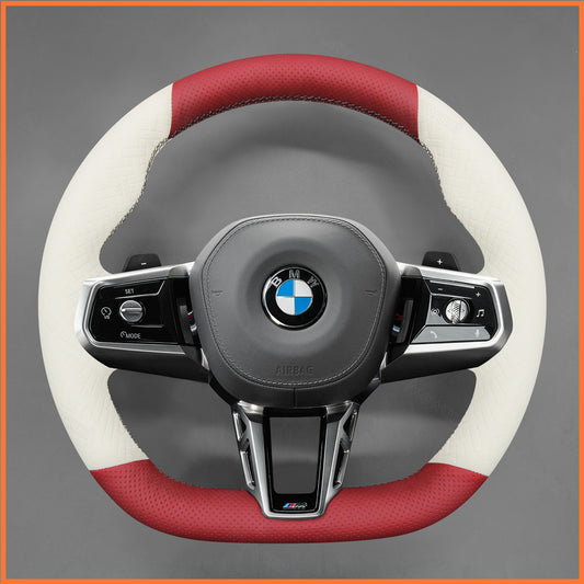 MEWANT Steering Wheel Cover for BMW (M Sport) 5 Series G60 (Sedan) / G61 (Touring) 7 Series G70 i5 G60 (Sedan) / G61 (Touring) i7 G70