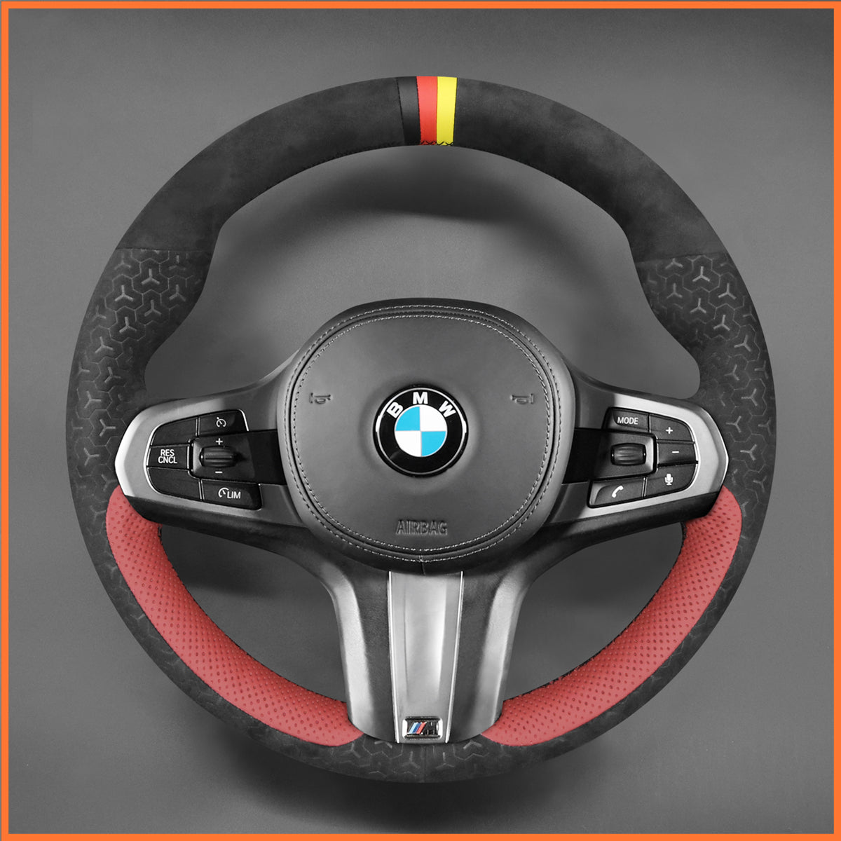 MEWANT Steering Wheel Cover for BMW M Sport F40 F44 G20 G22 G30 G32 G11 G14 i4 G26 X3 G01 iX3 X4 X5 X6 2019-2024