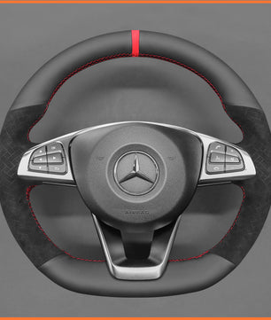 MEWANT steering wheel cover for Benz C-Class W205 AMG C43 CLA-Class C117 CLS-Class C218 SL-Class R231 GLC-Class X253 C253