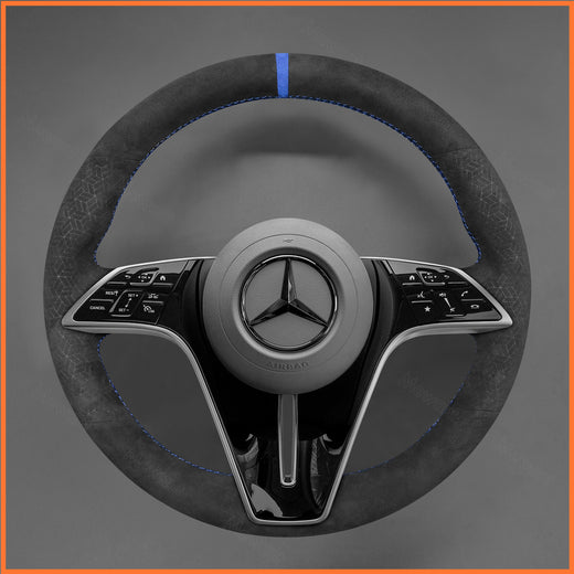 MEWANT Steering Wheel Cover for Benz CLS-Class C257 E-Class W213 W214 EQS V297 GLE-Class S-Class W223 2021-2023