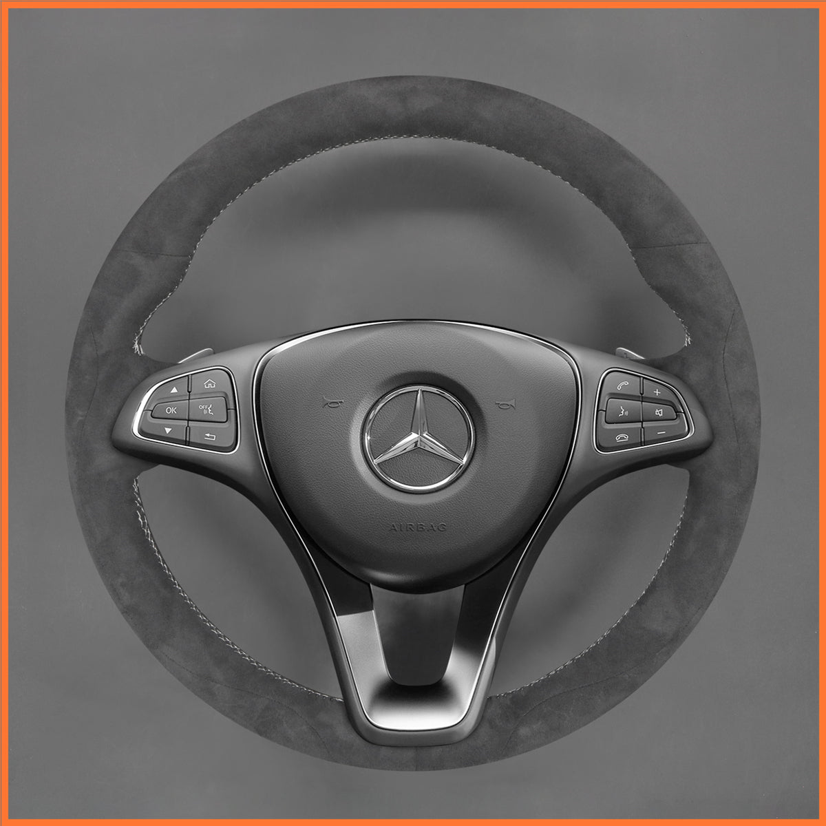 MEWANT Lenkradbezug für Benz W176 W213 W246 W205 C117 C218 EQV W447 W166 X156 X253 C253 W166 C292 W470