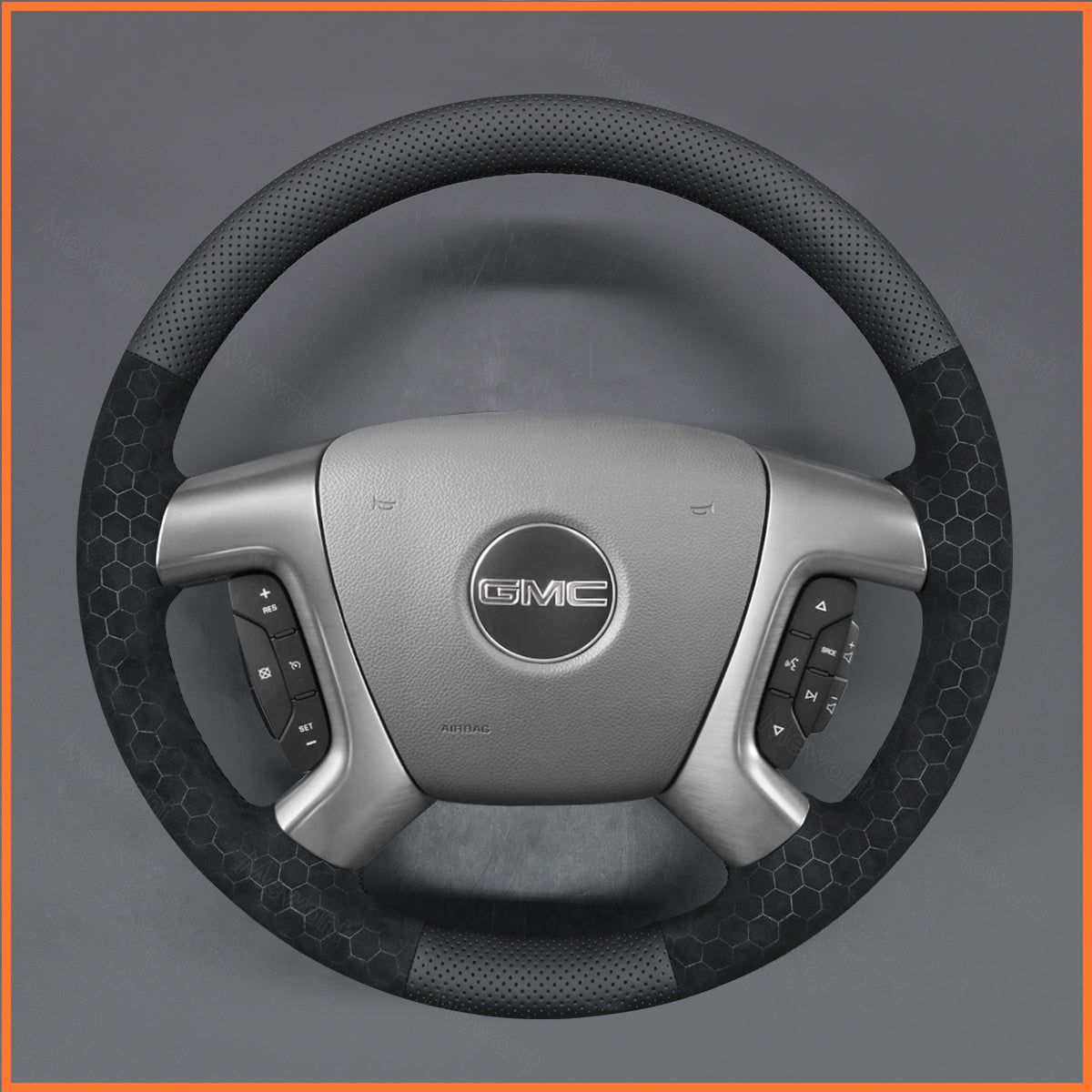 MEWANT Steering Wheel Cover for Chevrolet (Chevy) Silverado 2007-2013 / Avalanche 2007-2009 / Captiva 2006-2014 / Express 2010-2019 / Suburban 2007-2013 / Tahoe 2006-2013