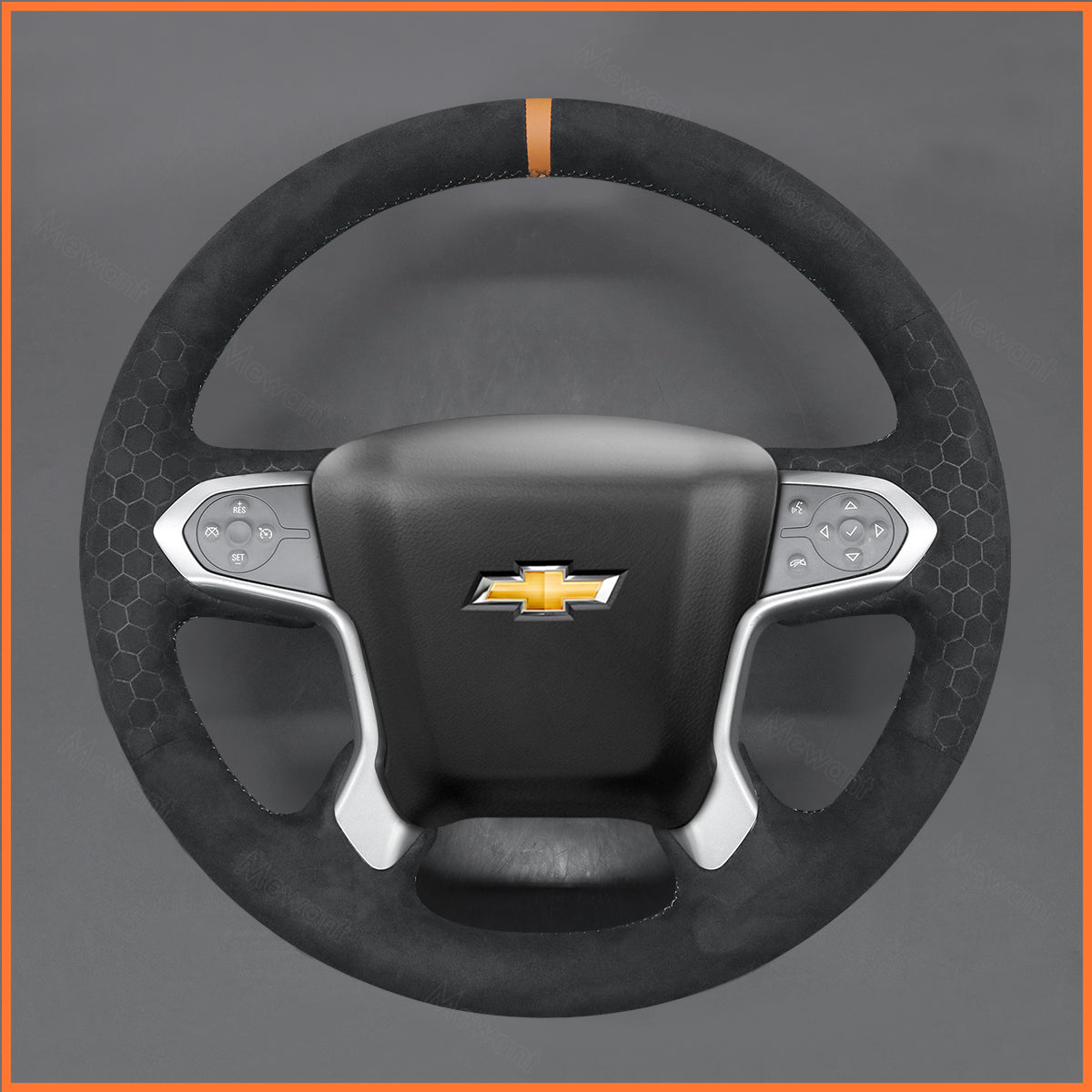 MEWANT Steering Wheel Cover for Chevrolet (Chevy) Silverado 2014-2019 / Suburban 2015-2019 / Tahoe 2014-2018