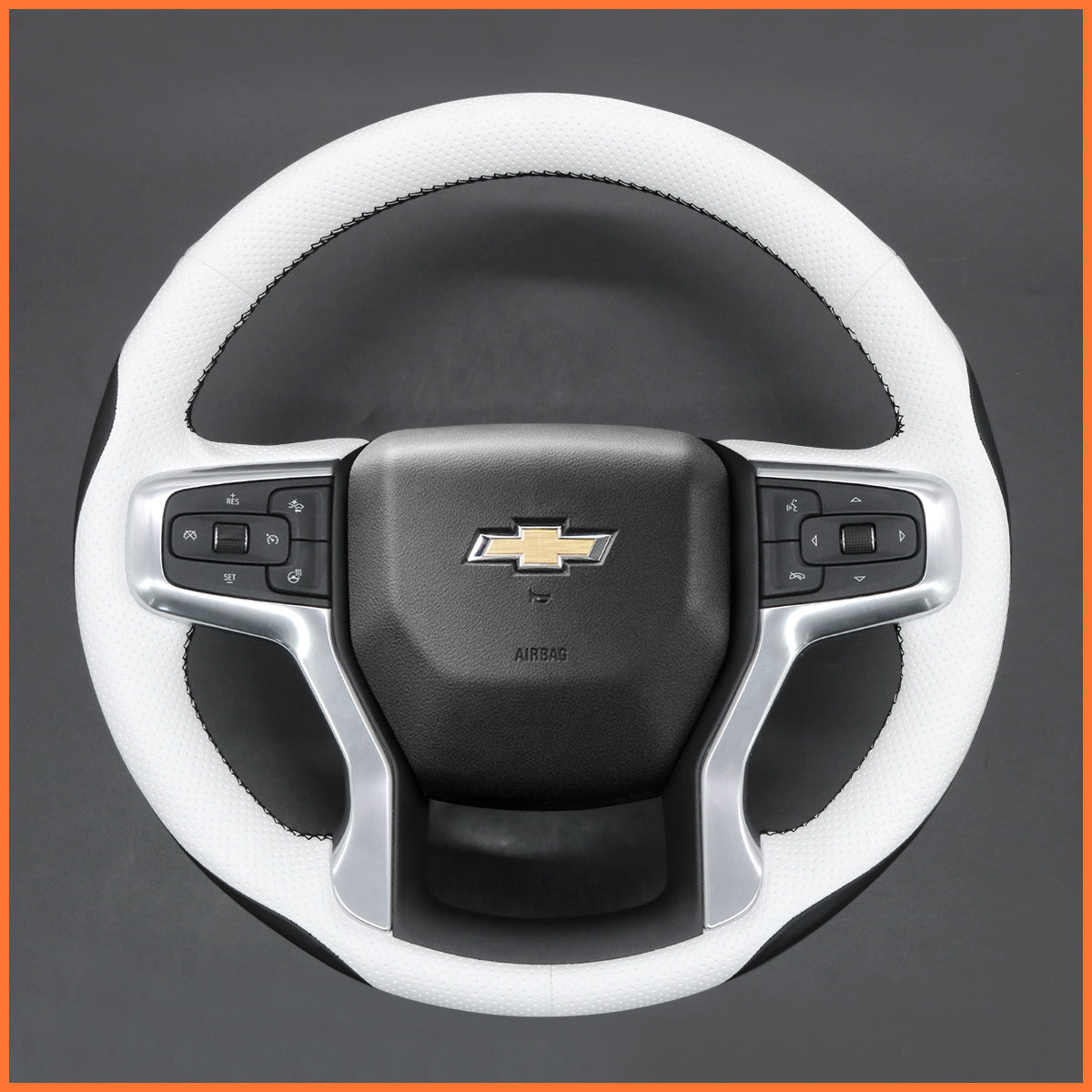 MEWANT Lenkradbezug für Chevrolet (Chevy) Silverado 2019-2024 / Blazer 2021-2025 / Suburban 2021-2023 / Tahoe 2021-2024 - Mewant.de