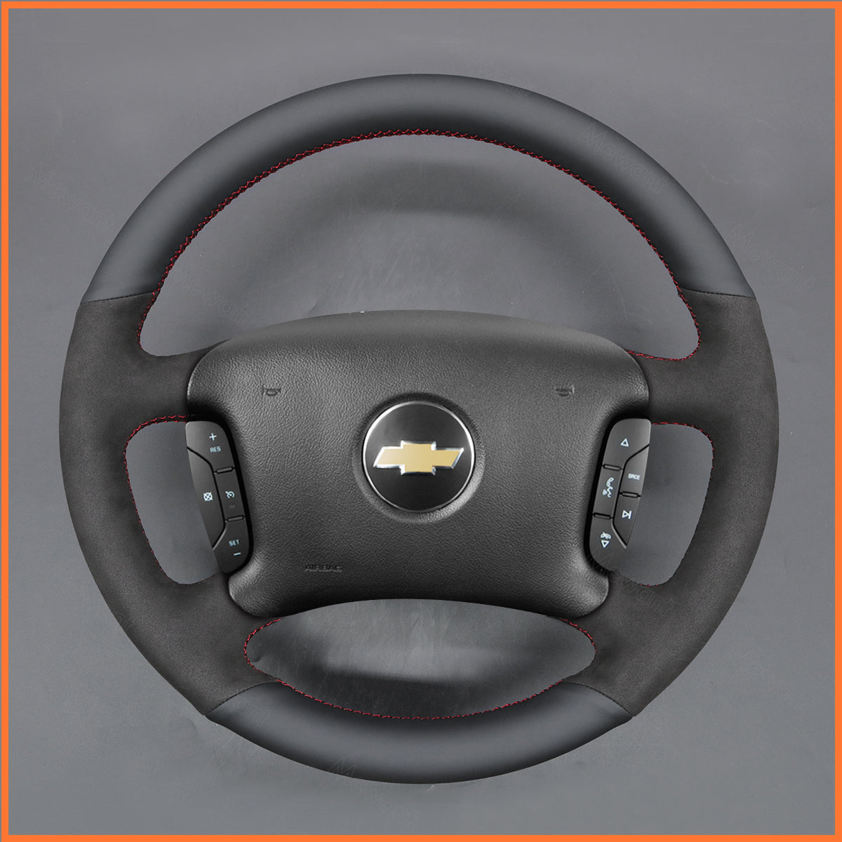 MEWANT Steering Wheel Cover for Chevrolet Impala 2006-2013 Monte Carlo 2006-2007 Malibu 2006-2008