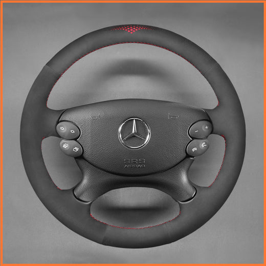 MEWANT Steering Wheel Cover for E-Class W211 CLK-Class C209 CLS-Class C219 G-Class W463 SL-Class R230 2003-2008