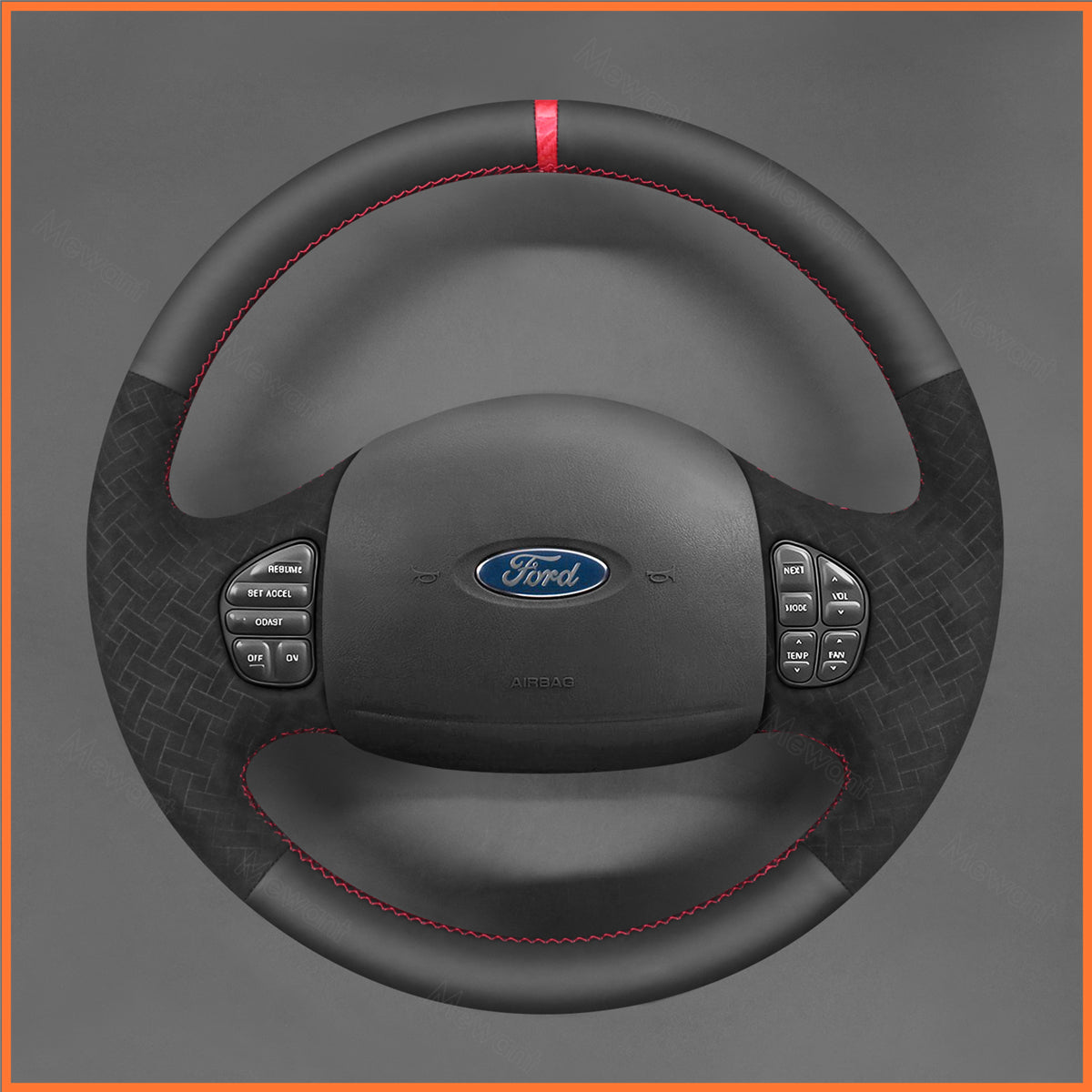 MEWANT Lenkradbezug für Excursion 2002-2005 F-250 F-350 F-450 F-550 2003-2007