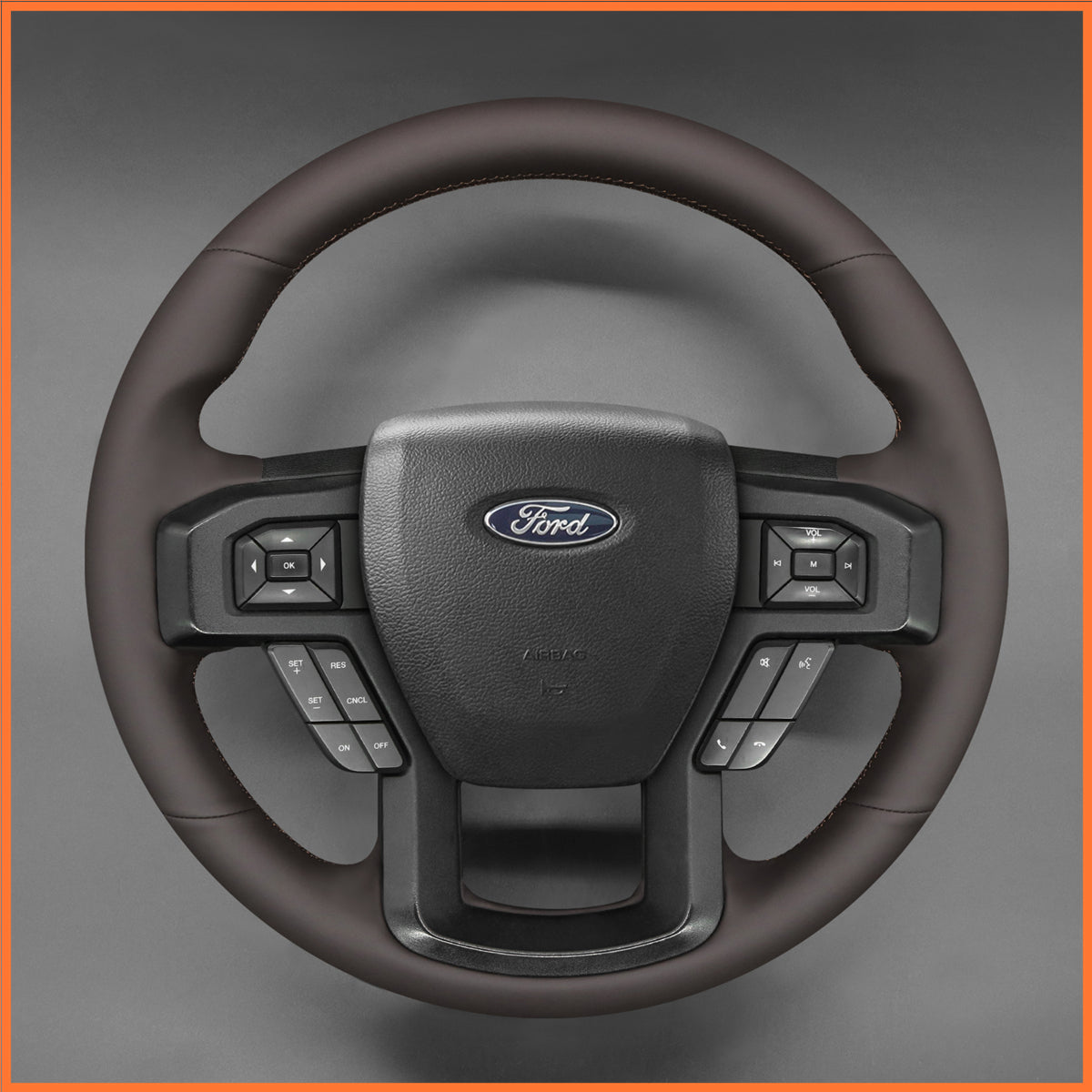 MEWANT Steering Wheel Cover for Ford F-150 F150 2015-2021 / F-250 F250 2017-2023