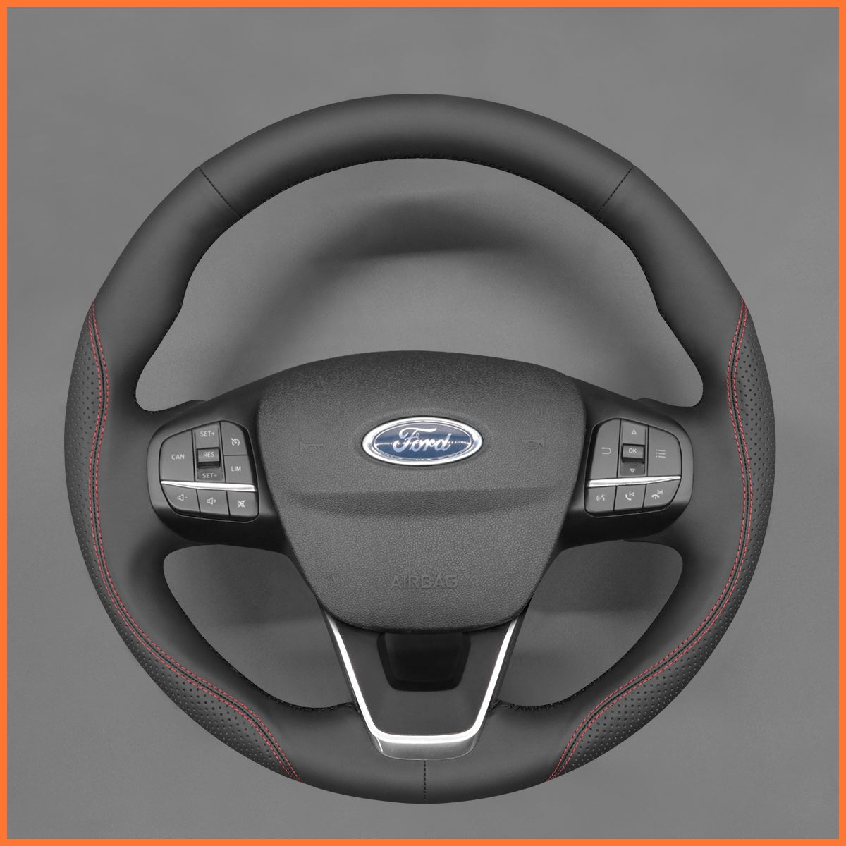 MEWANT Lenkradbezug für Ford Focus IV / Kuga III / Puma / Bronco Sport / Fiesta VII / Maverick / Tourneo Courier / Tourneo Custom