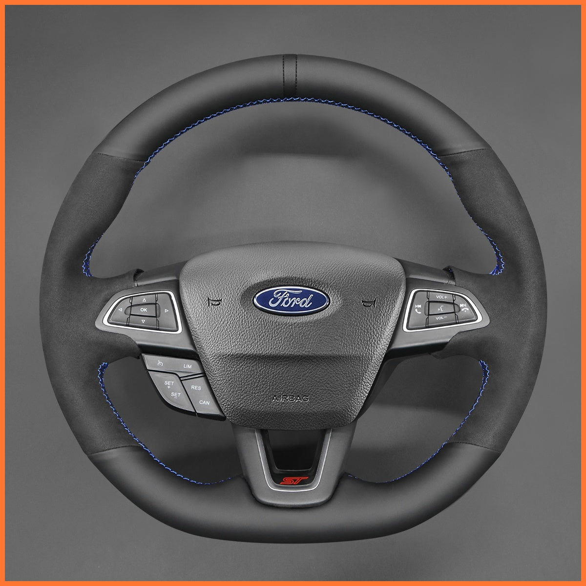 MEWANT Lenkradbezug für Ford Focus ST-Line / Focus ST / Focus RS / Ecosport ST-Line / Kuga ST-Line - Mewant.de