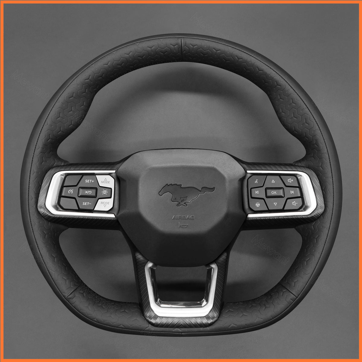 MEWANT Steering Wheel Cover for Ford Mustang 2024