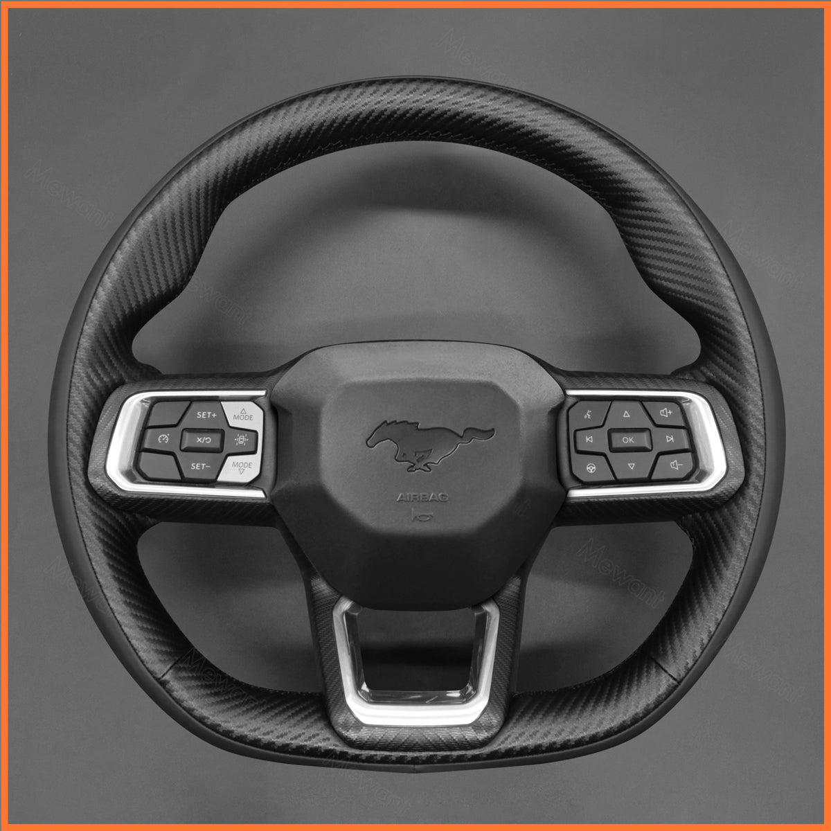 MEWANT Steering Wheel Cover for Ford Mustang 2024
