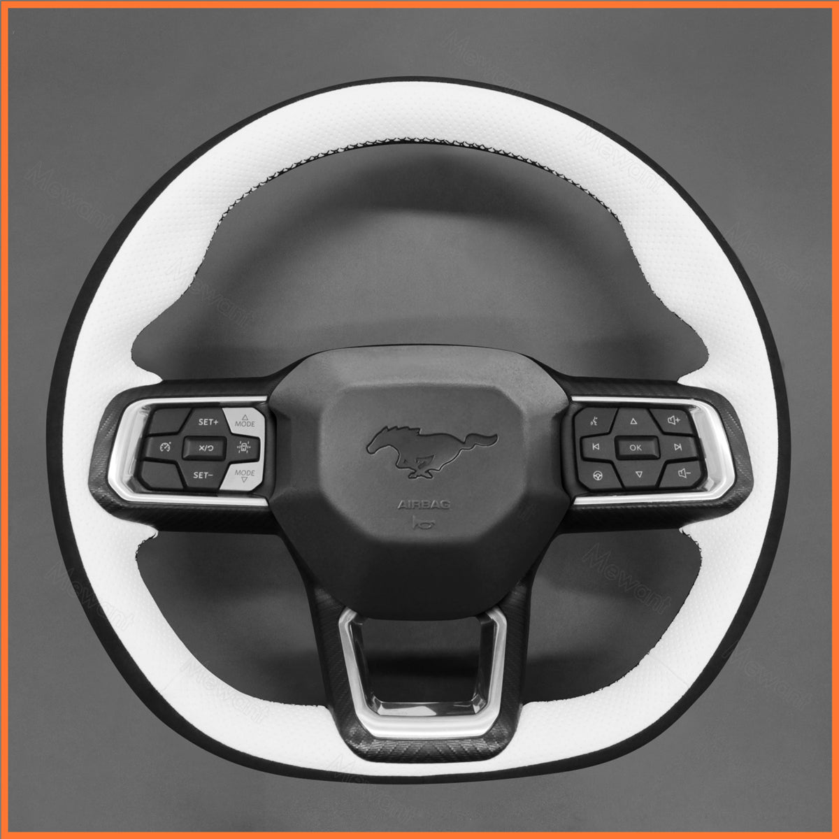 MEWANT Steering Wheel Cover for Ford Mustang 2024