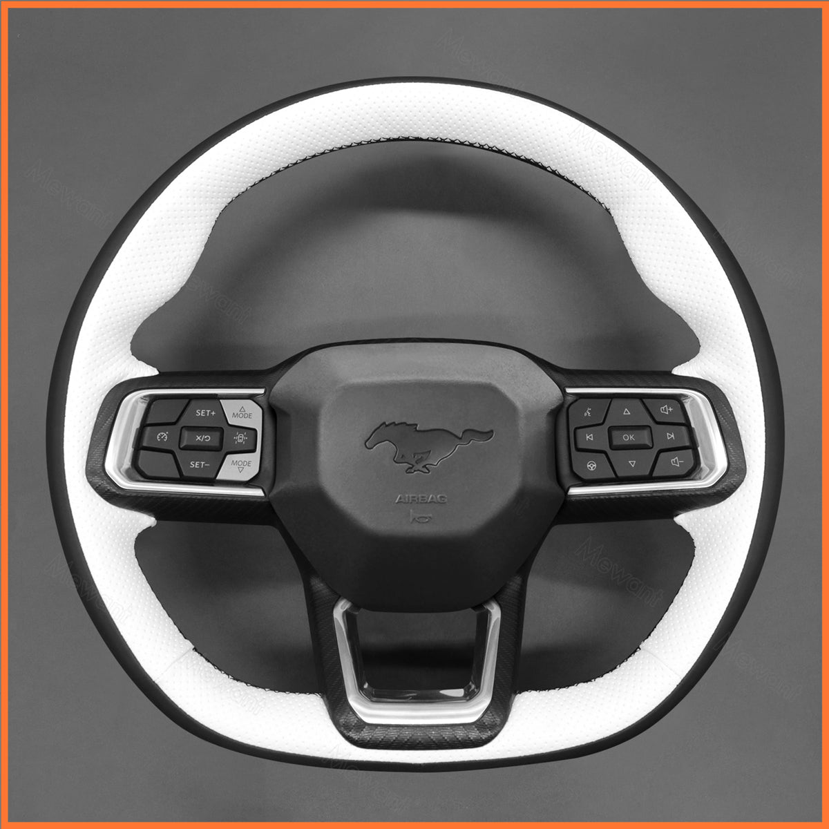 MEWANT Steering Wheel Cover for Ford Mustang 2024
