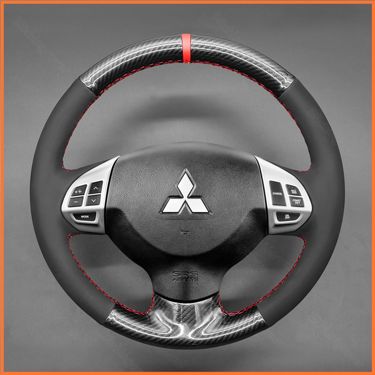 MEWANT Lenkradbezug für Mitsubishi ASX  / Colt  / i-MiEV / L200  / Lancer 9 IX 2008-2017 / Outlander 2007-2013