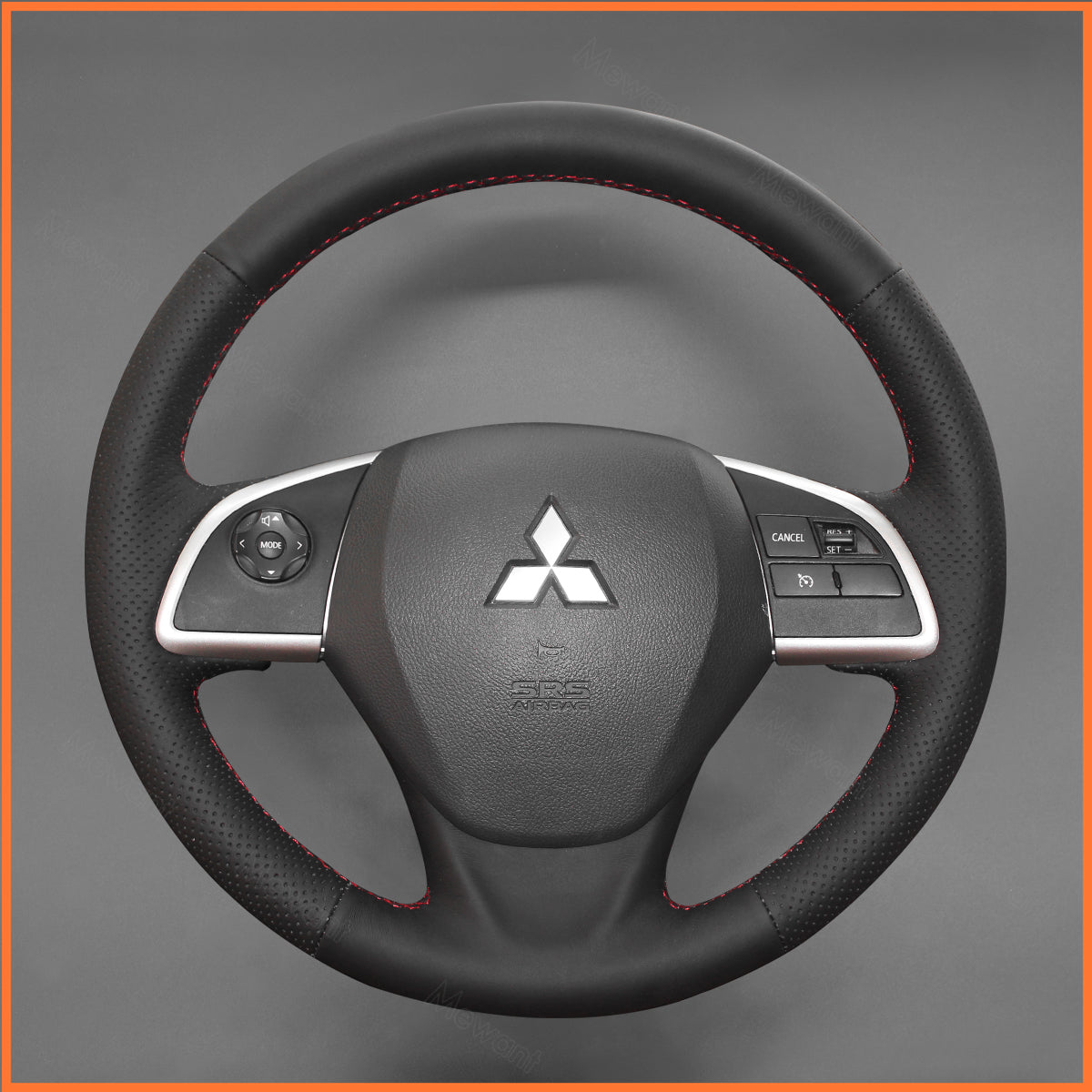 MEWANT Lenkradbezug für Mitsubishi Outlander 2012-2015 / ASX 2013-2021 / L200 2015-2017 / Mirage 2013-2016 / Space Star 2013-2024