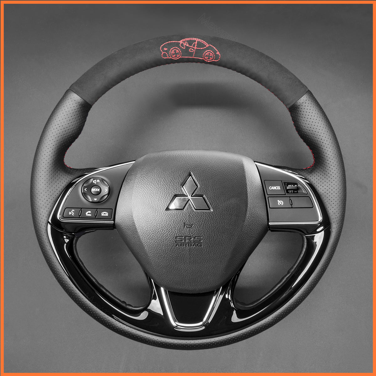 MEWANT Lenkradbezug für Mitsubishi Outlander  ASX  Eclipse Cross  Mirage Space Star 2016-2024
