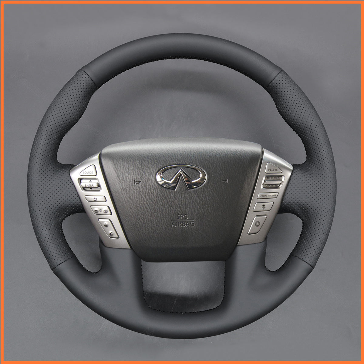 MEWANT Steering Wheel Cover for Nissan Armada 2016-2021 Infiniti QX56 2012-2013